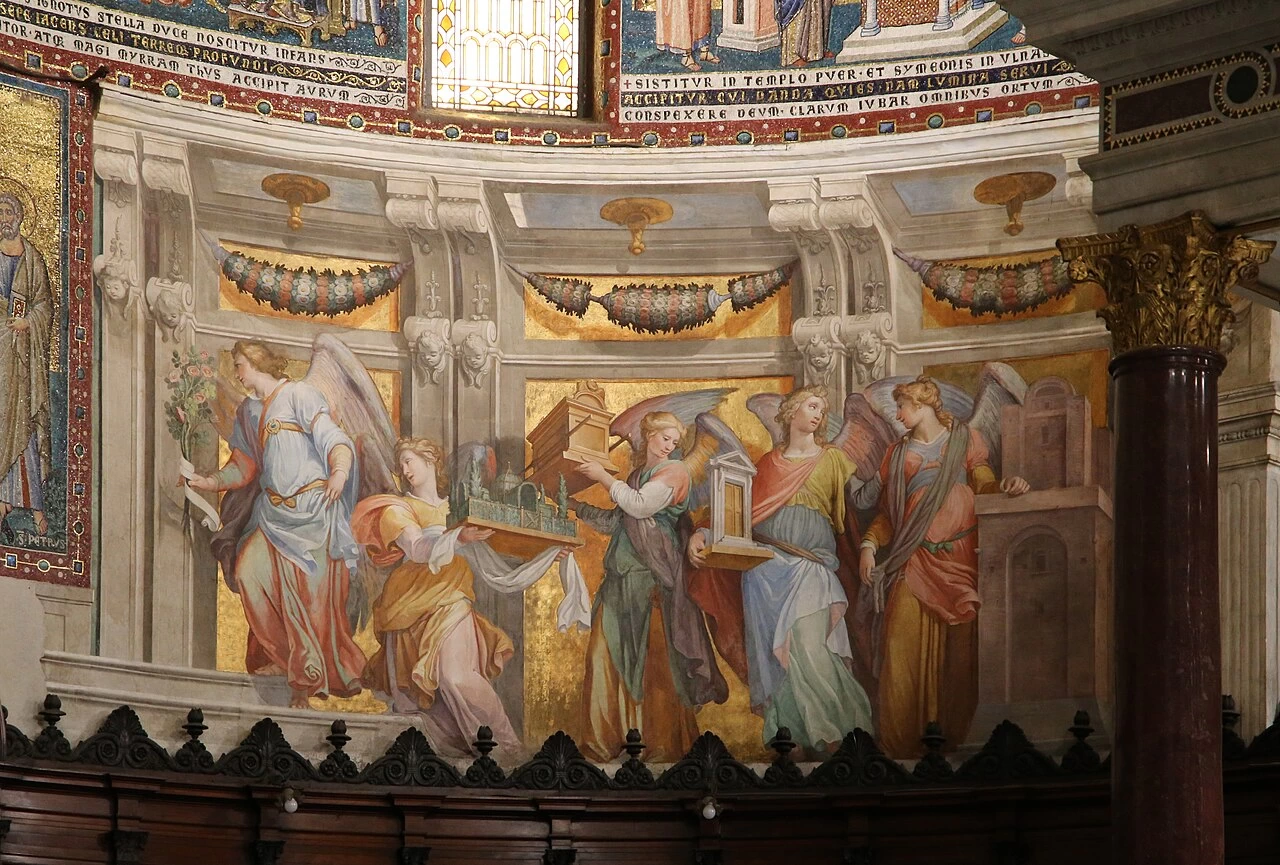 Processione di angeli - Basilica Santa Maria in Trastevere, Roma